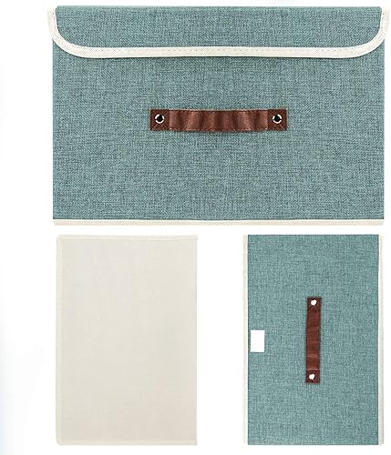 Miniatura 7 de TYEERS Cajas de almacenamiento plegables con tapas, paquete de 5 contenedores de almacenamiento de tela con tapas, organizadores de armario para