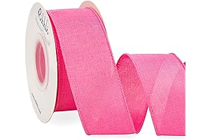 Ribbli Pink Burlap Ribbon-Perfect for Festive Occasions