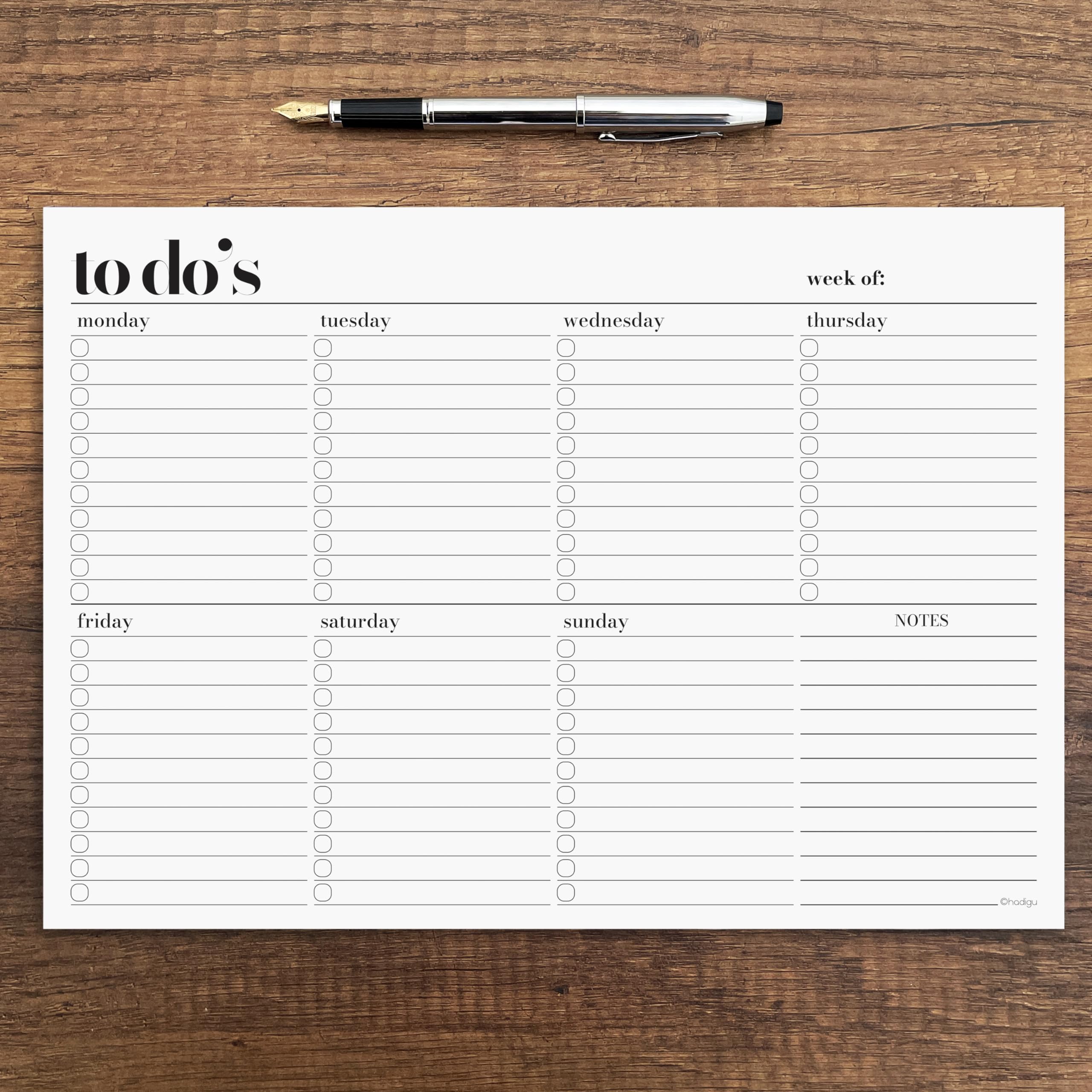 Weekly To Do Listen Notizblock, Weekly To Do Liste Notizbuch, Wochenplaner, Wochenplaner Notizblock, Wochenplaner Block, To Do Liste