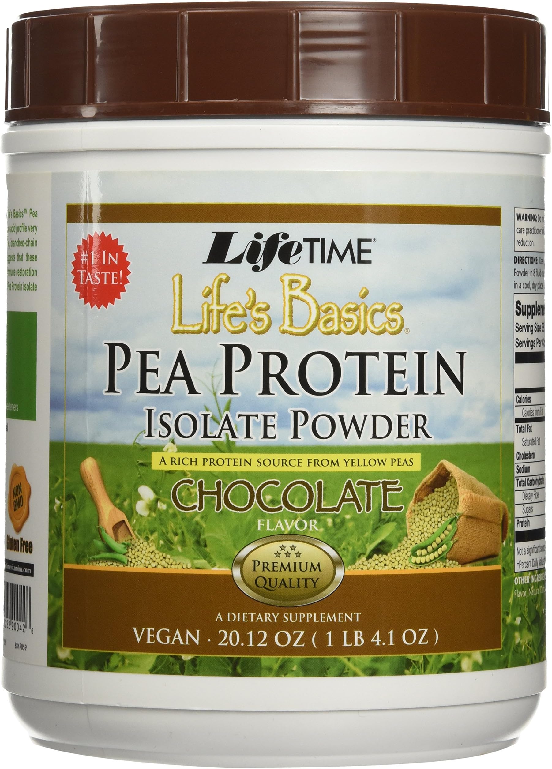 Lifetime Pea Protein Powder Chocolate Jar, 1.2 Count