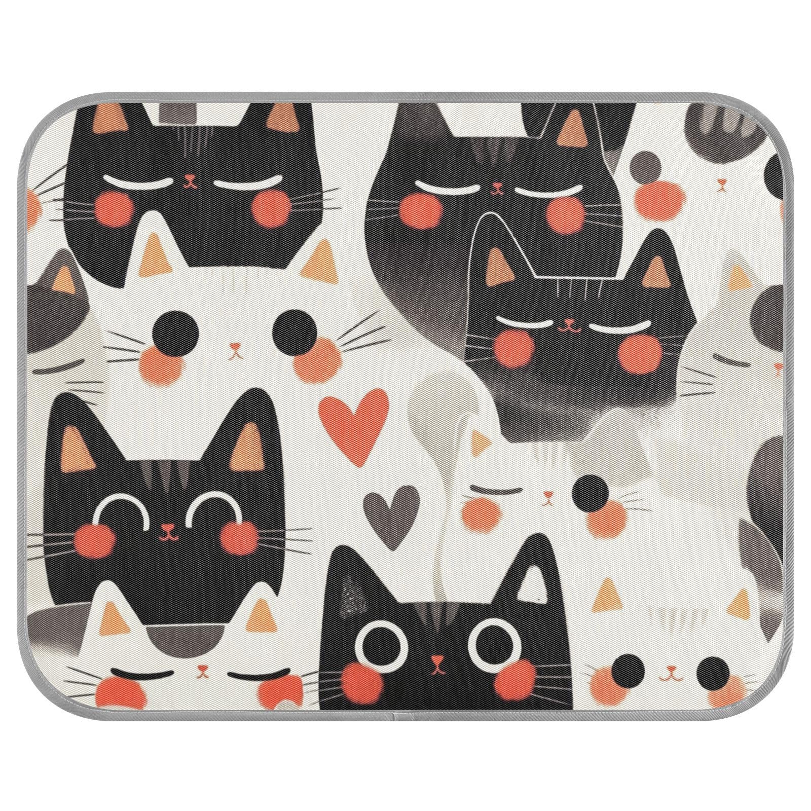 siphylline Cartoon Cute Cats Summer Cool mats Self Cooling cat Bed for Outdoor for pet Outdoor cat Non-Electric tapete Frio para Perros S