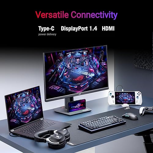 Vista 47 de ASUS ROG Strix XG27AQV - Monitor curvo IPS LED HDR de 27 pulgadas, 16:9, 170 Hz, WQHD, color negro