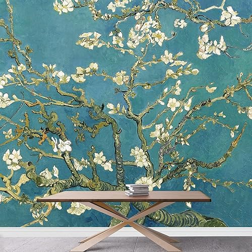 Miniatura 3 de wall26 - Flor de almendra verde azulado por Vincent Van Gogh - Mural de pared, adhesivo extraíble - 100x144 pulgadas