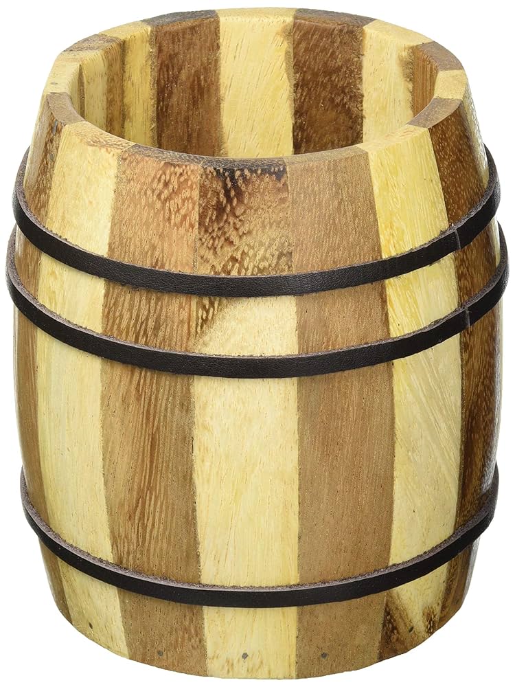 Amazon.co.jp: 樽型小物入れ 約Φ10.5×H12cm : ホーム＆キッチン