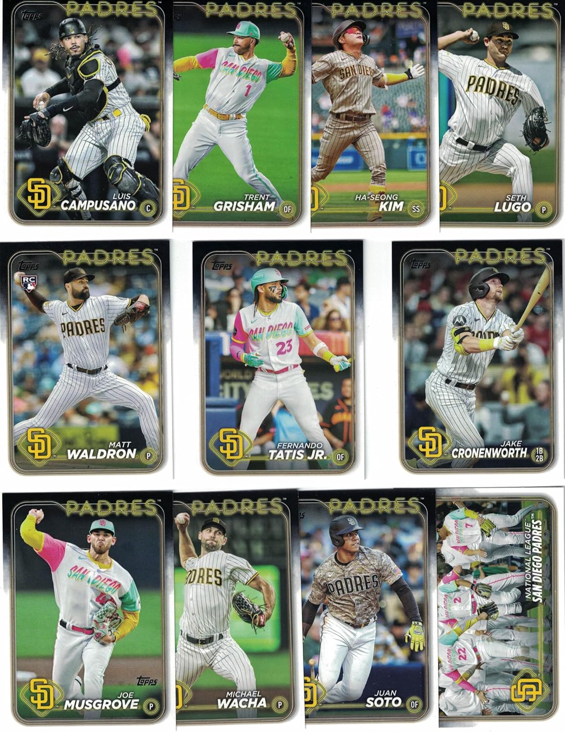 Fernando Tatis Jr. Baseball Cards / 50 Card Lot! - All Different with Topps, Bowman, Donruss and More! *Plus Bonus* Included is the 2024 Topps Baseball Padres Team Set (Series 1 and 2)!