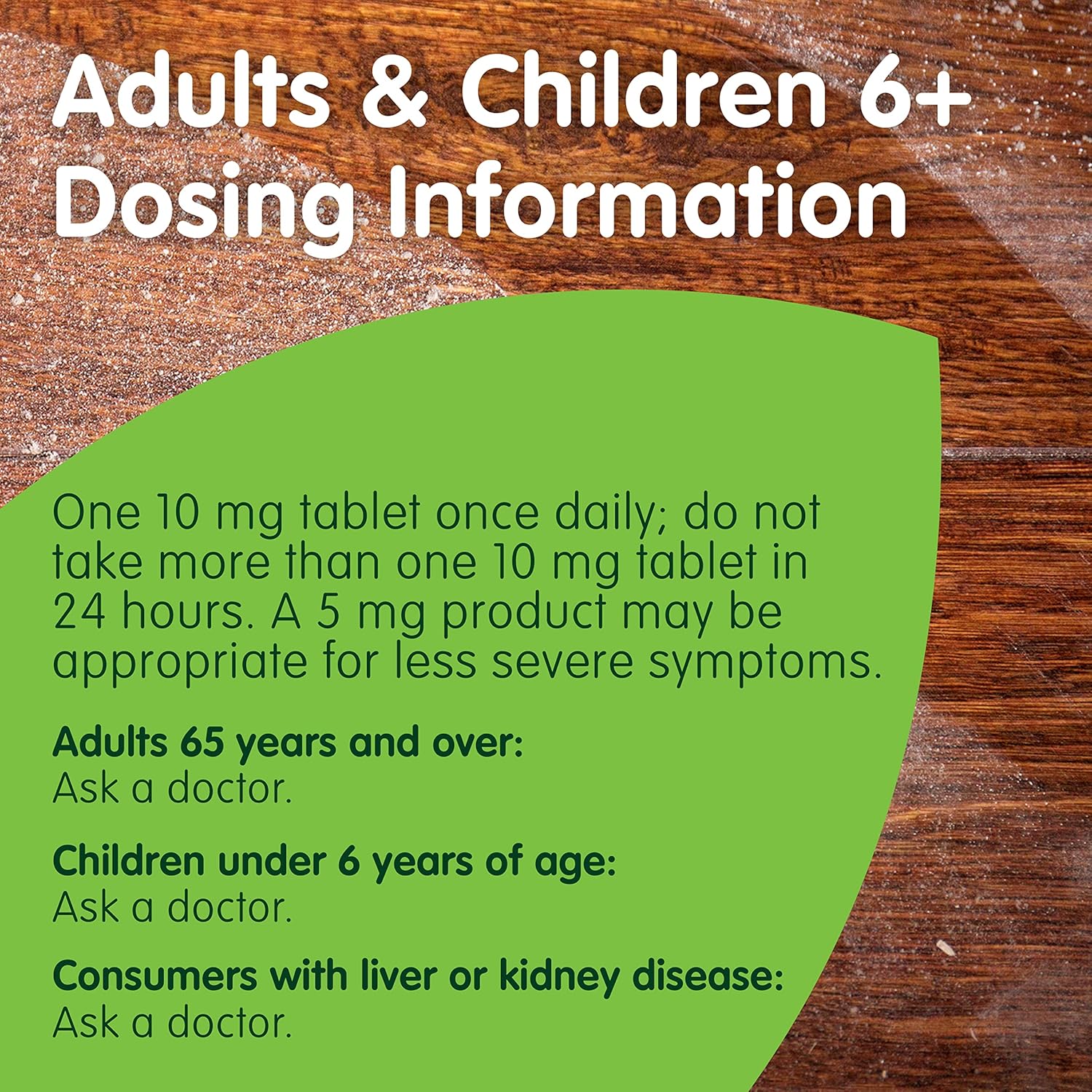 Zyrtec 24 Hour Allergy Relief Tablets, Indoor & Outdoor Allergy Medicine with 10 mg Cetirizine HCl per Antihistamine Tablet, Relief from Runny Nose, Sneezing, Itchy Eyes & More, 60 ct : Health & Household