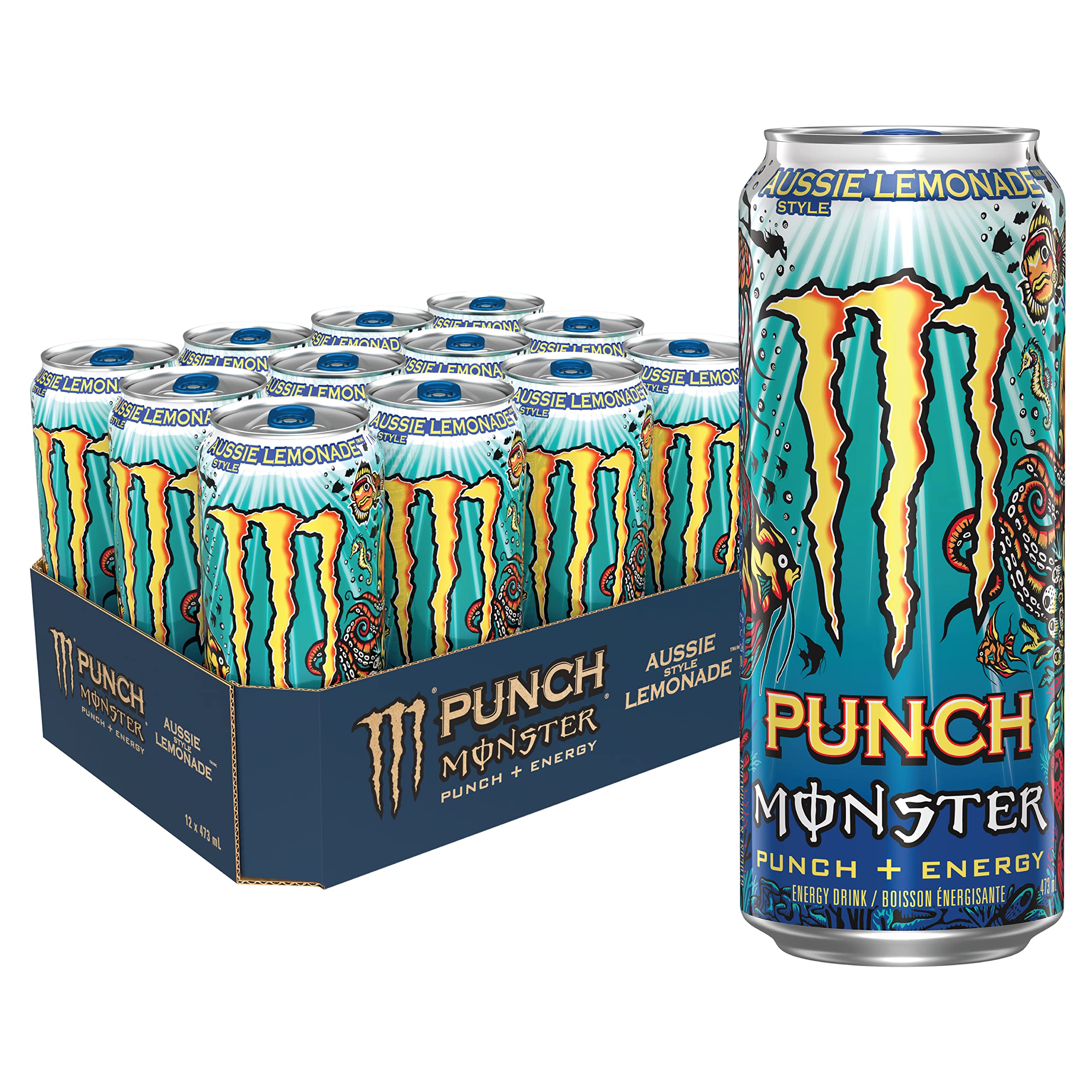 U.S.A　THE RYOKUN　PROOF　モンスターエナジー Monster Energy Punch, Aussie Style Lemonade, 473mL Cans