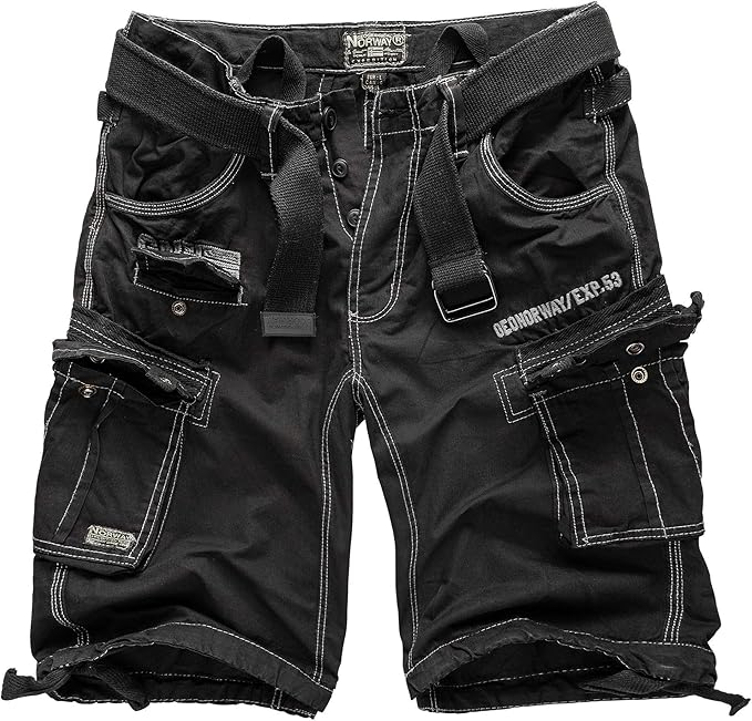 Geographical Norway Cargo Pantaloncini Pantaloni Corti Bermuda con Cintura  Breve Hunter in Bundle con UD Bandana : Amazon.it: Abbigliamento