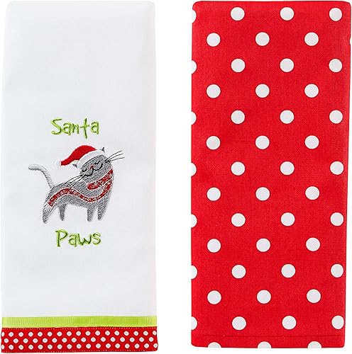 Miniatura 6 de SKL Home by Saturday Knight Ltd. Fa La Llama - Juego de toallas de cocina (2 piezas), color rojo