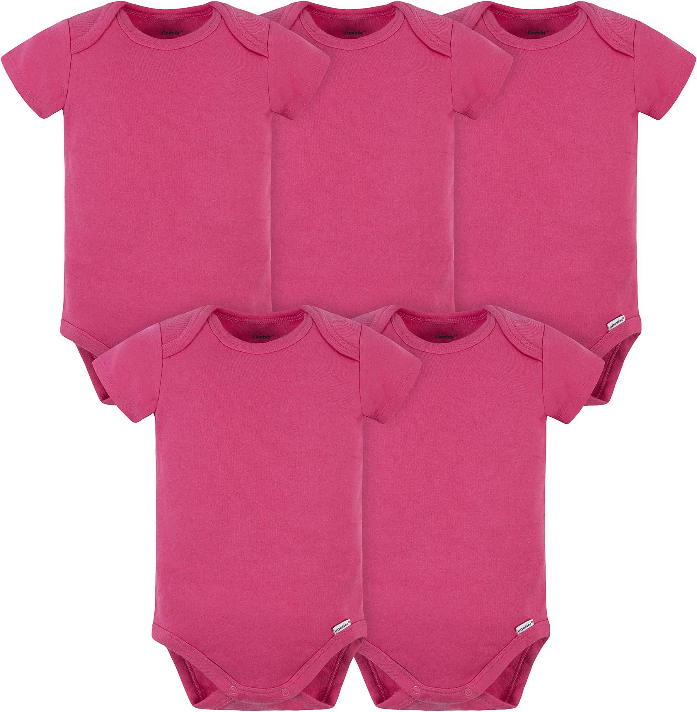 unisex-baby 5 Pack Onesies Multi-Packs Bundle Interlock 180 gsm Shirt (pack of 5)