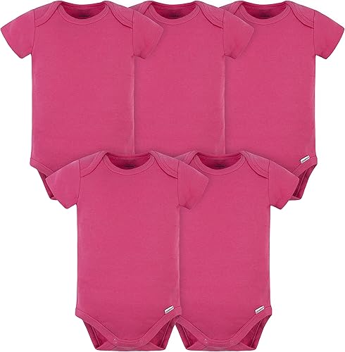 Gerber unisex-baby 5 Pack Onesies Multi-packs Bundle Interlock 180 GsmShirt