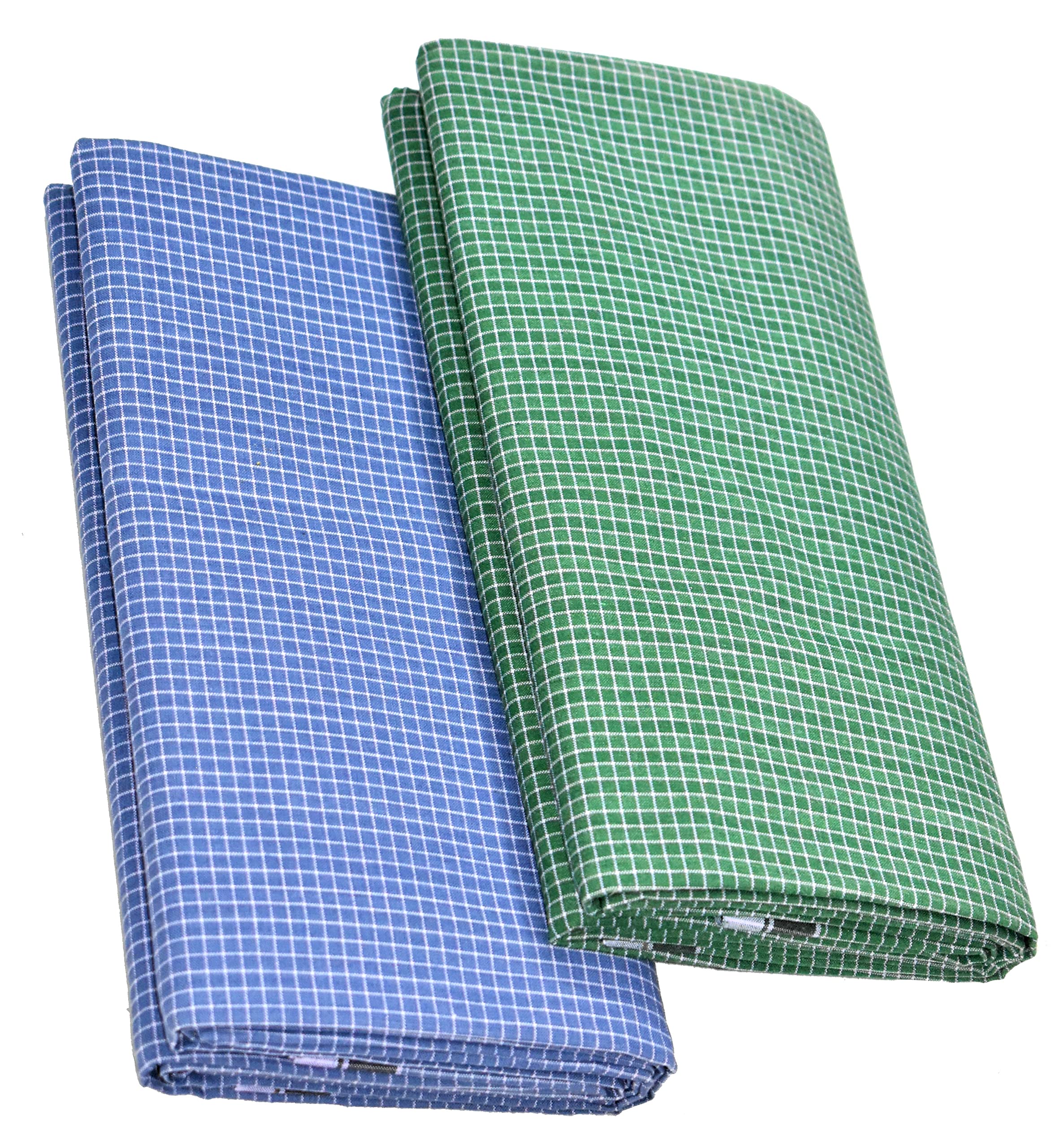 TUNI MANI Men's Cotton Lungi/Stitched/Mini Checked/Length 2.10m (Pack of 2)