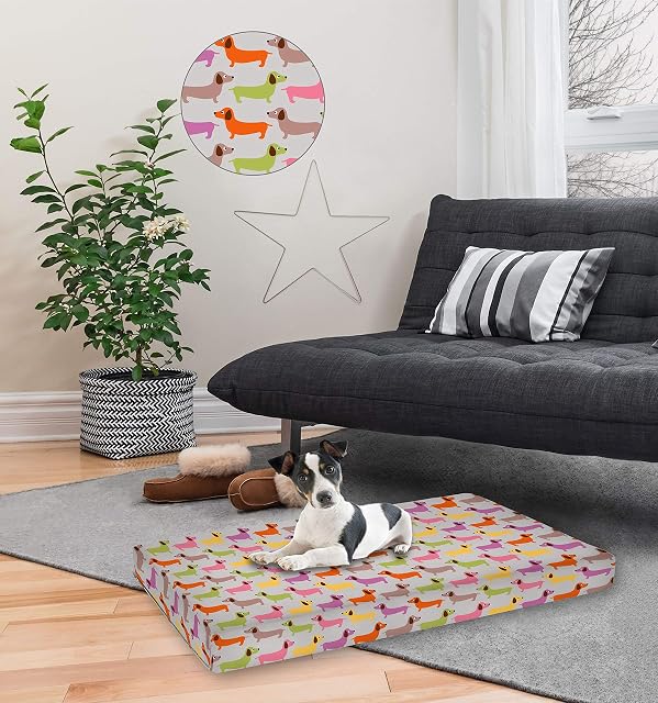 Sogni e capricci Fantasy Colchòn suave para perros y gatos, BASSOTTI, 60X50CM