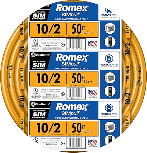 Miniatura 2 de Southwire Romex - Cable NMB de 102 WG, bobina de 50 pies + disyuntor Q130 de 30 amperios tipo QP de un solo polo