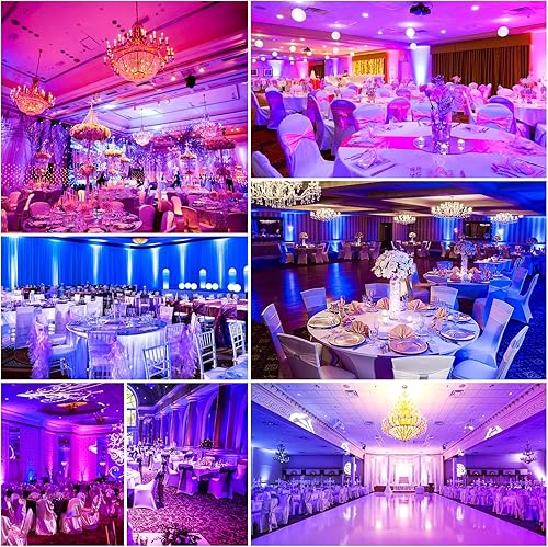 Miniatura 7 de Luces de escenario recargables RGBW 4 en 1, 3 x 6 W alimentadas por batería, luces LED par de iluminación vertical, luces subterráneas inalámbricas