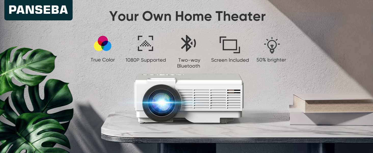 Amazon.com: PANSEBA 1080P Mini Projector with Screen, Portable