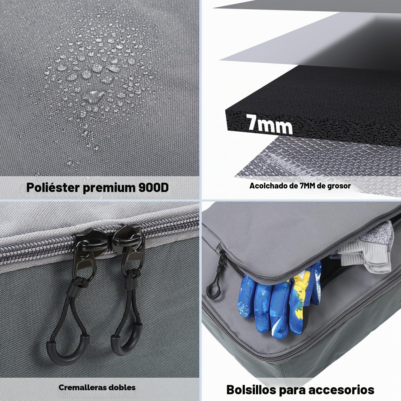 Bolsas de Snowboard Acolchada Premium Funda para Tabla de Viaje Larga
