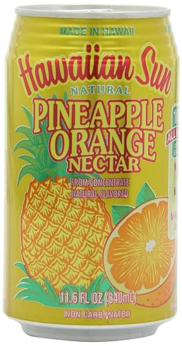 Hawaiian Sun Nectar, piña-naranja, 11.5 onzas líquidas (paquete de 24)