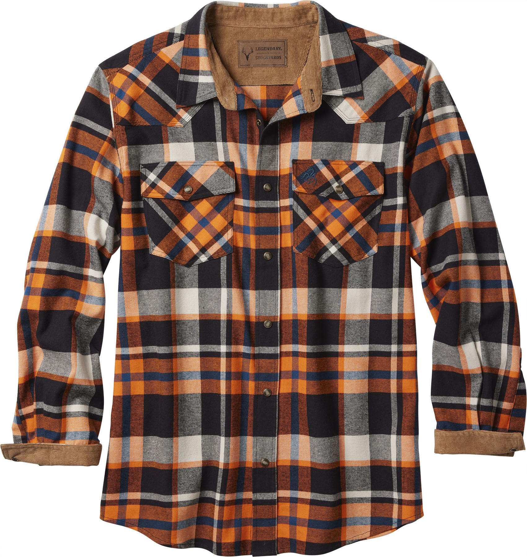 Legendary Whitetails Men's Shotgun Western Flannel Shirt Button, Lancer Plaid, Large