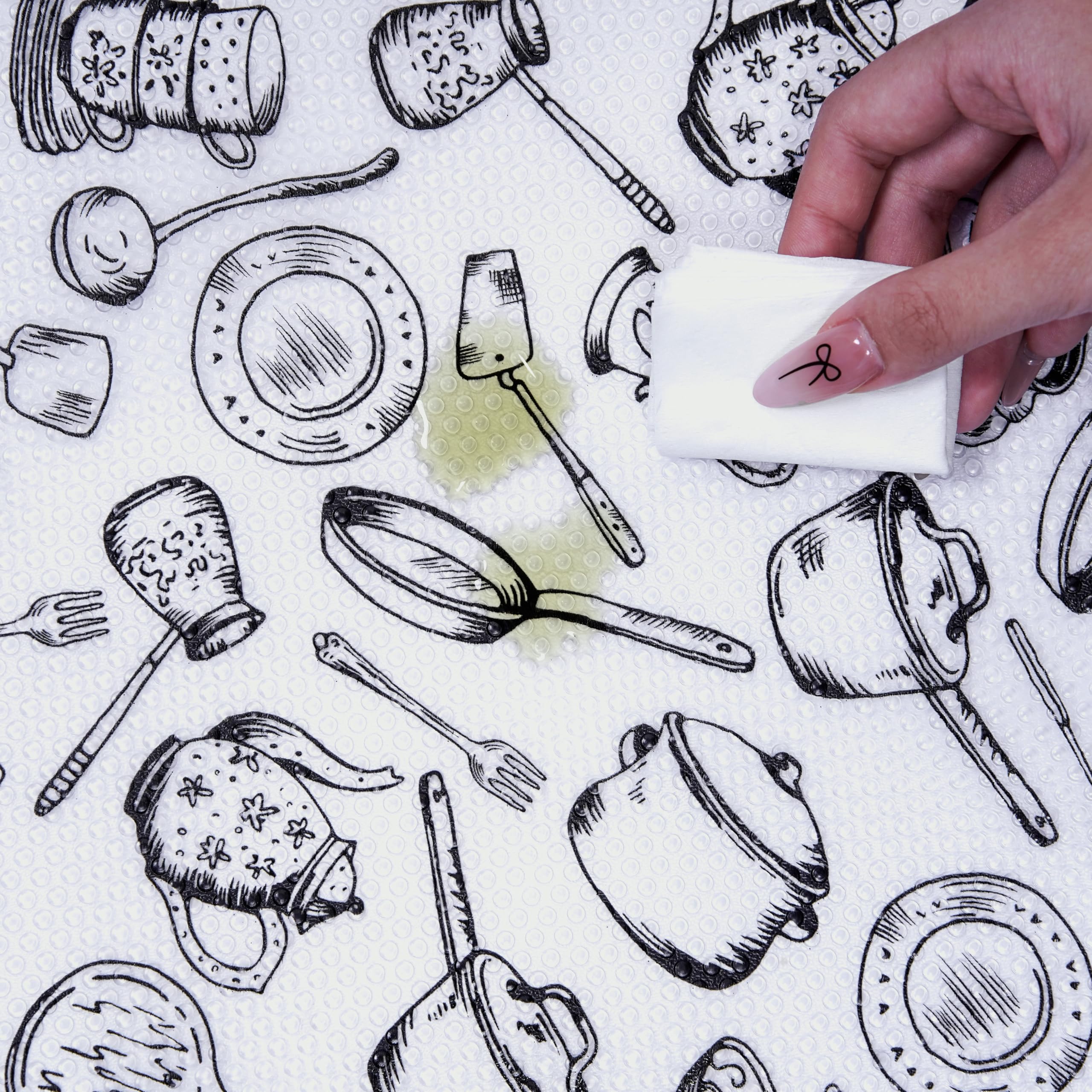 Tappetino Per Cassetti Impermeabile - Rotolo EVA Ritagliabile 44x400cm | Verde Salvia | Per Cucina E Frigorifero