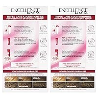 Vista 153 de L'Oreal Paris Excellence Creme - Coloración permanente para el cabello, castaño oscuro 4, 100% de cobertura de canas, paquete de 2