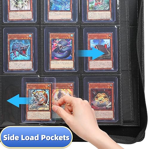 Miniatura 6 de Carpeta de 9 bolsillos para tarjetas coleccionables con capacidad para 360 cargadores superiores de 3 x 4 pulgadas, álbumes de colección de tarjetas