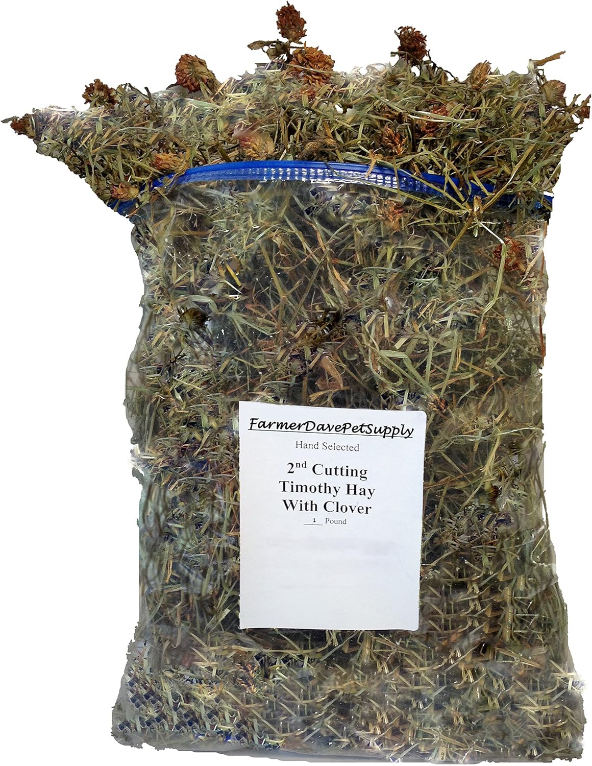 1 Lb Second Cut Timothy & Clover Hay, Bunny and Small Animal Pet Hay