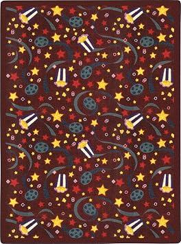 Joy Carpets Any Day Matinee Feature Film 310" x 54" Area Rug in Color Burgundy