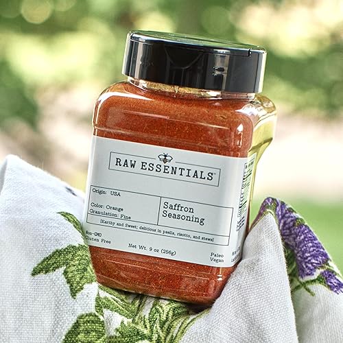 Miniatura 4 de Raw Essentials Condimento de azafrán, terroso y dulce, delicioso en paella, risotto y guisos, condimento lujoso sin OMG, sin gluten, paleo y vegano,