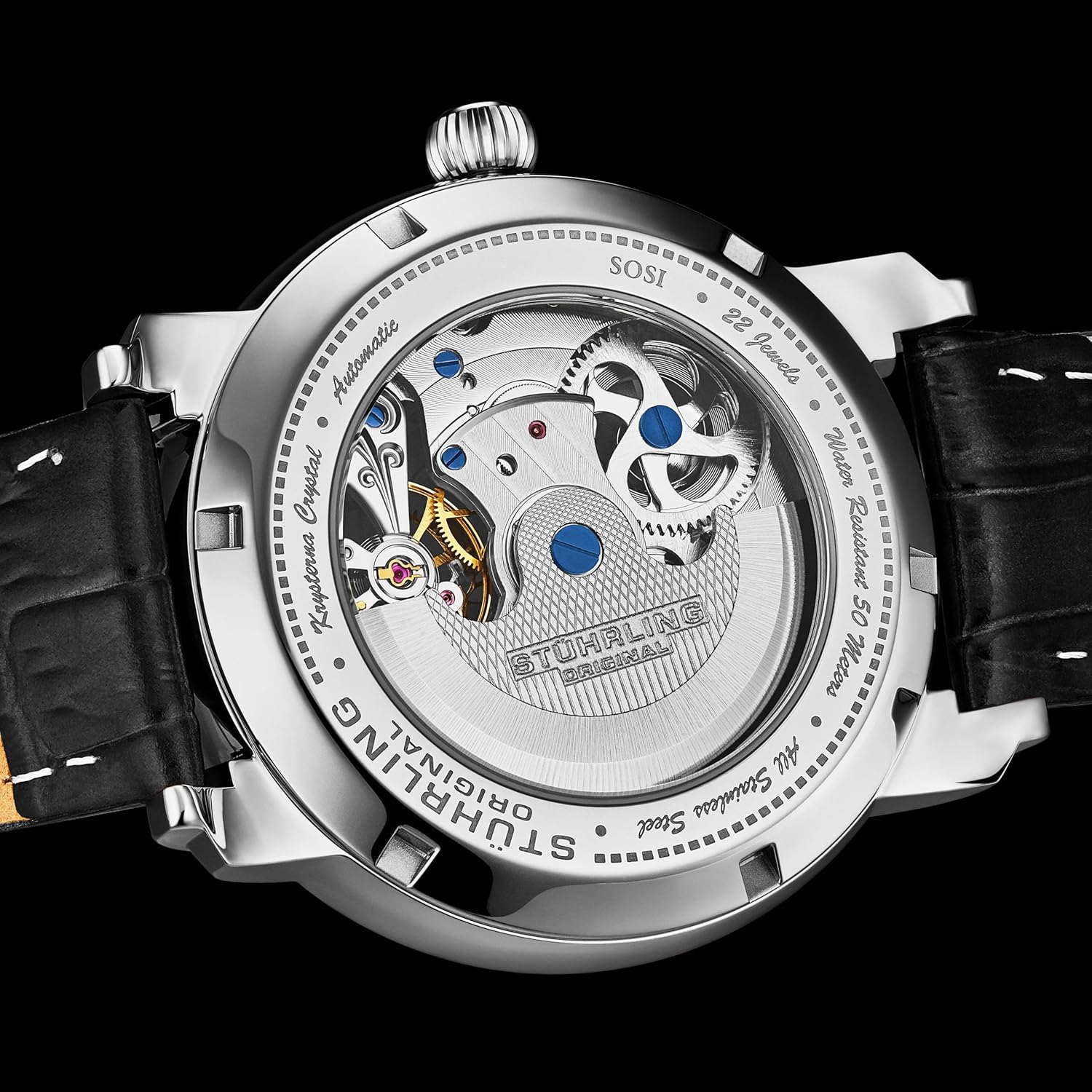 Stuhrling Original Relógio social masculino, movimento automático, mostrador esqueleto, duas vezes, caixa de aço inoxidável de 44 mm em promoção! Veja a oferta e mais achadinhos de Relógios de pulso 9 Hoje é o melhor dia para comprar Stuhrling Original Relógio social masculino, movimento automático, mostrador esqueleto, duas vezes, caixa de aço inoxidável de 44 mm com aquele preço maroto! Promoção! Aproveite a oferta! 9