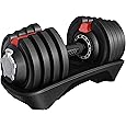 2 Pack Adjustable Dumbbells,4.5 to 53 LBS,15 in 1 Free Weight Dumbbell Set,Fast Adjust Weight with Anti-Slip Handle and Tray for Home Gym, Strength Training, and Weightlifting