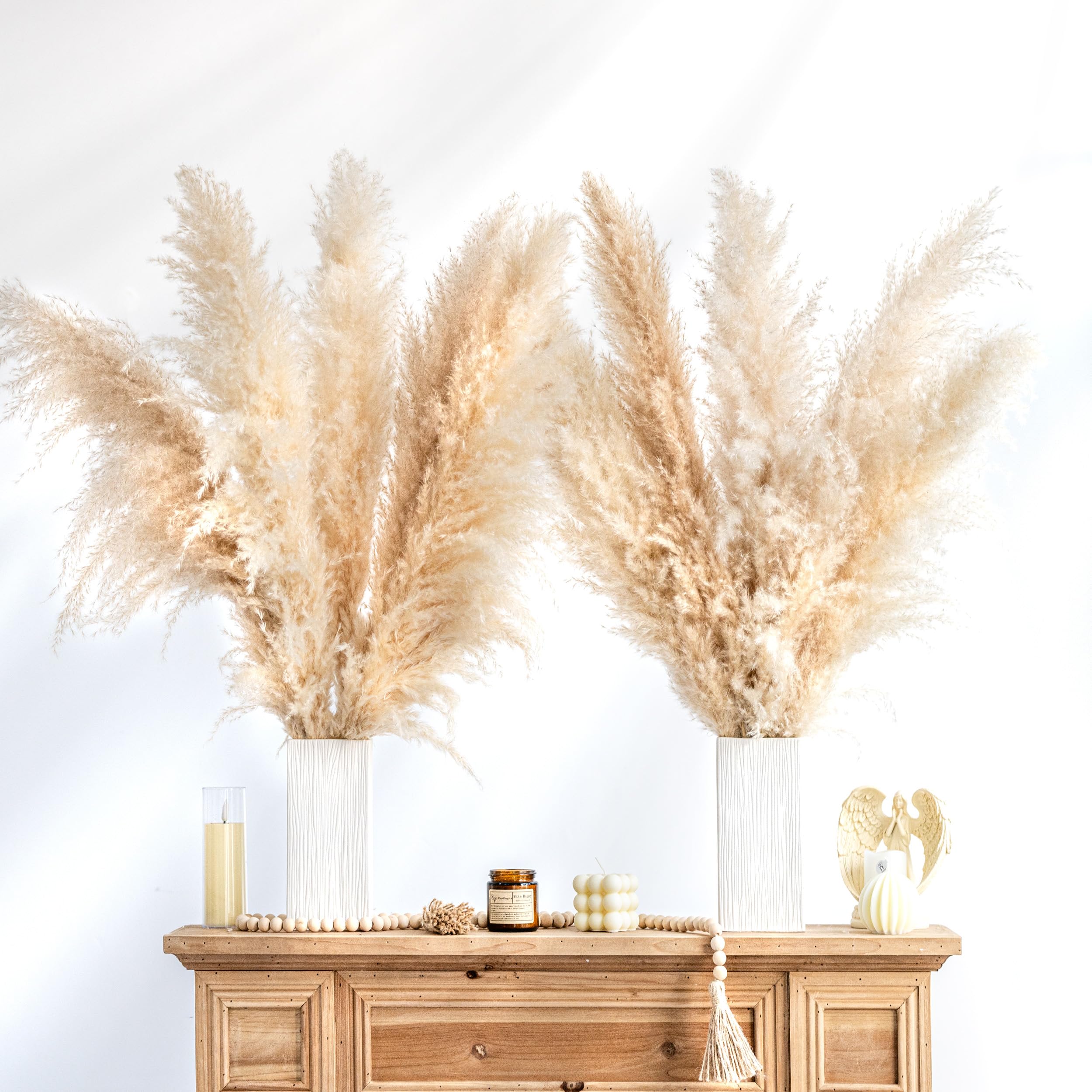 Dried Palm Leaf Decor - 50x28cm Artificial Tropical Prop For Wedding & Home Arrangements