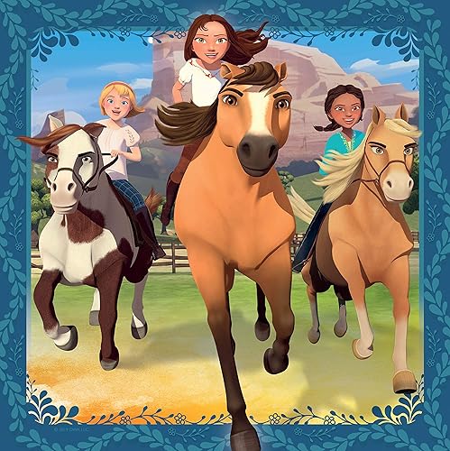 Miniatura 4 de Ravensburger Adventure on Horses 08068 - Juego de rompecabezas de 3 x 49 piezas para niños, cada pieza es única, las piezas encajan perfectamente