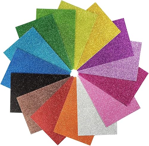 Miniatura 2 de Hojas de espuma con purpurina autoadhesivas de 8 x 12 pulgadas, papel trasero de 10 unidades para actividades de manualidades infantiles, cortadores