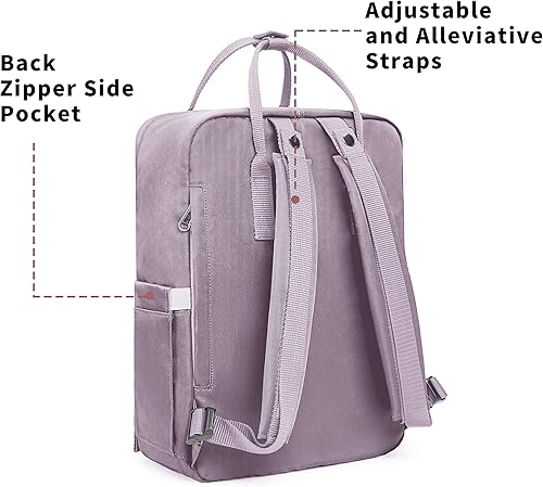 Miniatura 3 de KALIDI Mochila casual para laptop de 15 pulgadas, mochila clásica para campamento, viajes, exteriores, cuadrada, mochila para universidad,