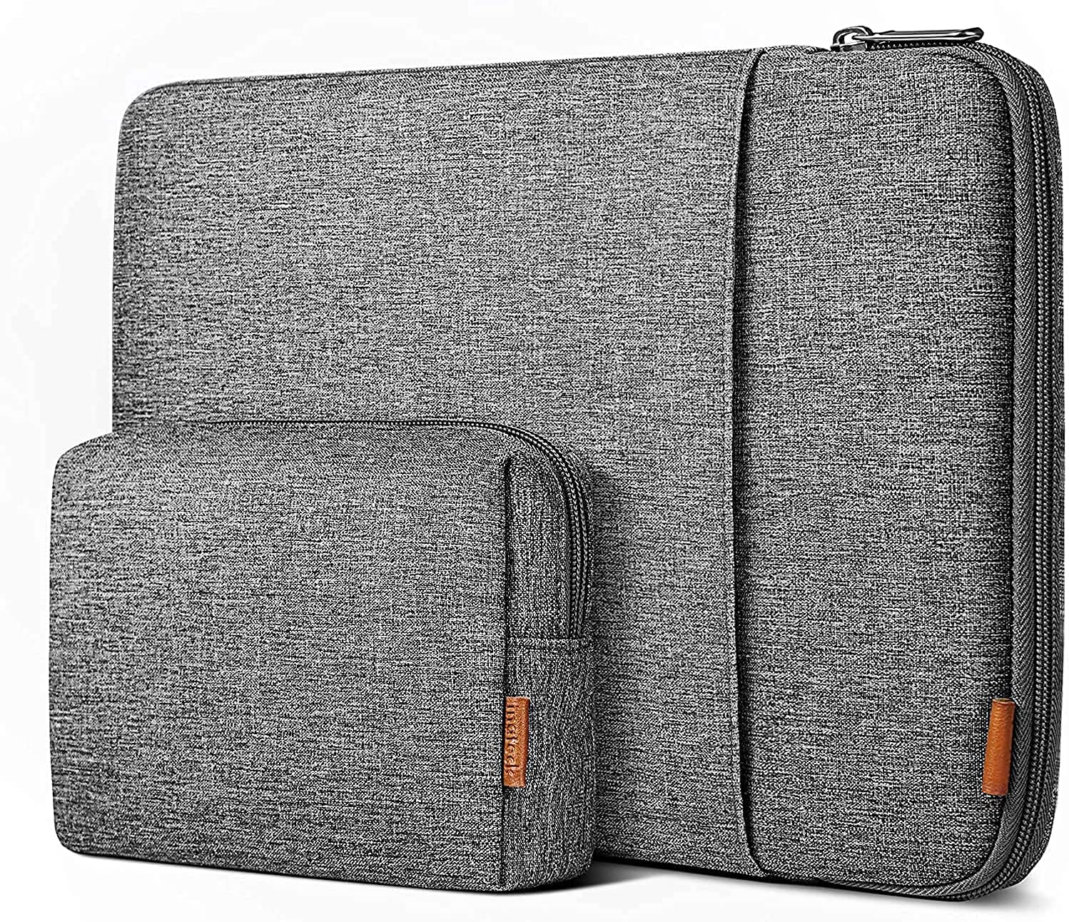 Inateck 12.3-13 Inch Laptop Sleeve Case 360° Protection Compatible with 13 MacBook Air 2020M1-2018, 13 MacBook Pro 2020M1-2016, Surface Pro X/8/7/6/5/4, XPS13 with Accesory Bag - Gray