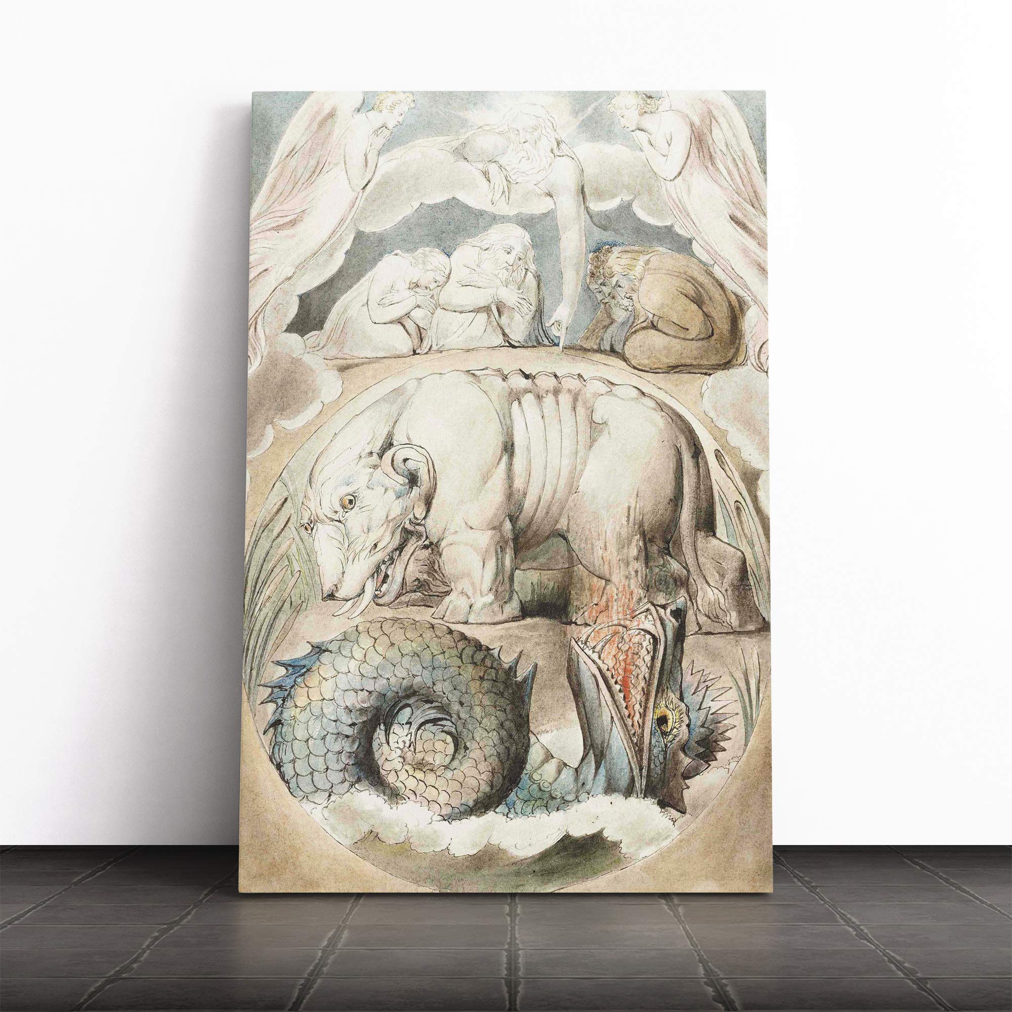 William Blake Waterboard Canvas Print | Gallery Wrapped 30mm Frame Wall Art | 24x16 inches | Ready to Hang | Modern Picture | Living Room Bedroom Lounge Office