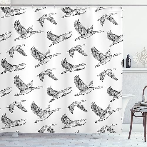 Miniatura 110 de Ambesonne Cortina para regadera náutica con palmeras