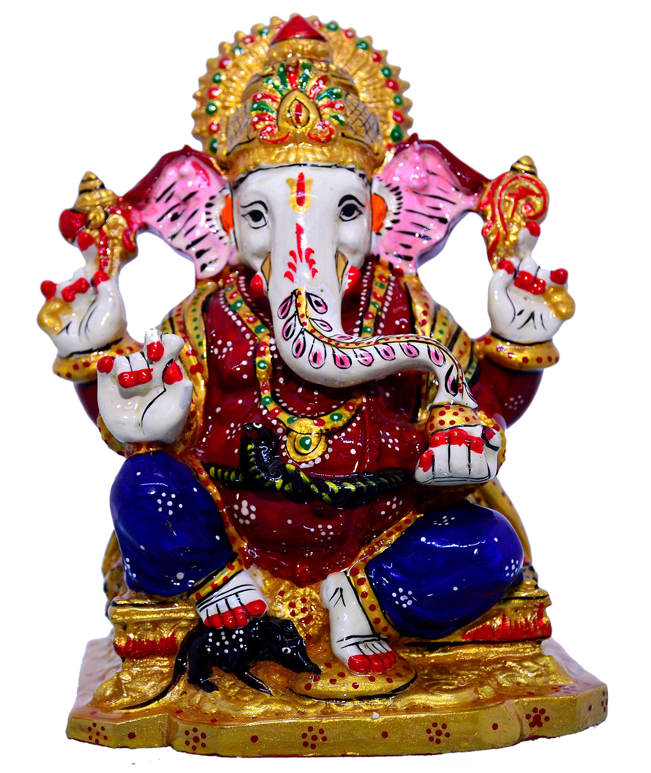 Buy Metal Painted Ganesha Idol for Gift Home Ganesha Statue Ganesha