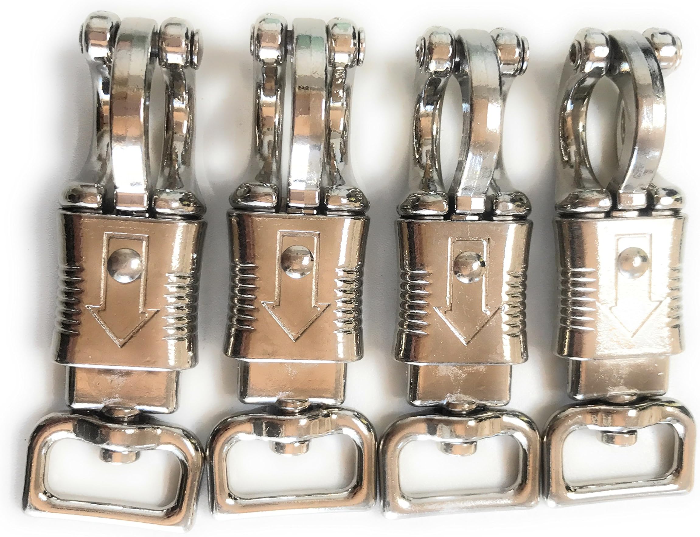 Viva Nature Set of 4 Panic Snap with Swivel and Straight Eye