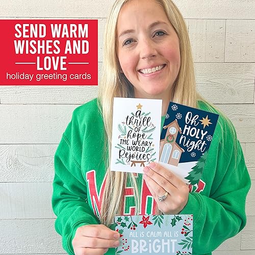 Miniatura 7 de 24 tarjetas de Navidad en caja con sobres, tarjetas de pesebre religiosas surtidas a granel