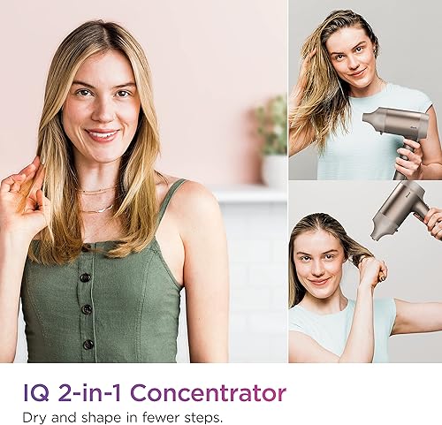 Miniatura 5 de Shark HD112BRN HyperAIR - Secador de pelo de secado rápido con concentrador 2 en 1 IQ y accesorios de peinado, preajustes automáticos, cepillo de