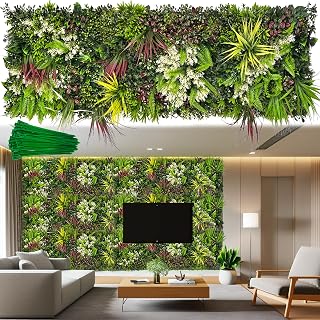 ODTORY Artificial 3D Greenery Wall, 60"x20" Privacy Backdrop Screen
