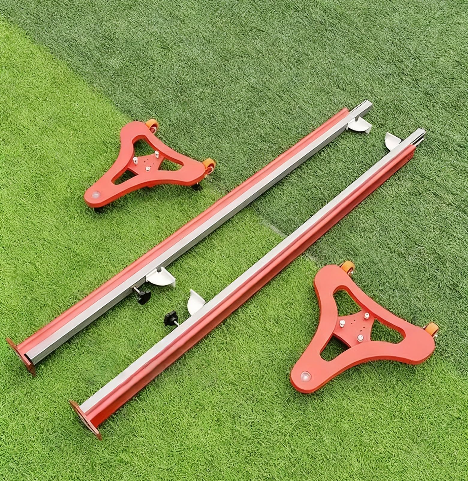 Stojak Treningowy do Skoku Wzwyż Aluminiowy Stojak do Skoku Wzwyż z Trójkątną Podstawą, Sprzęt do Treningu Skoków na Zawodach Lekkoatletycznych, Ruchome Drabiny do Skoków dla Szkół