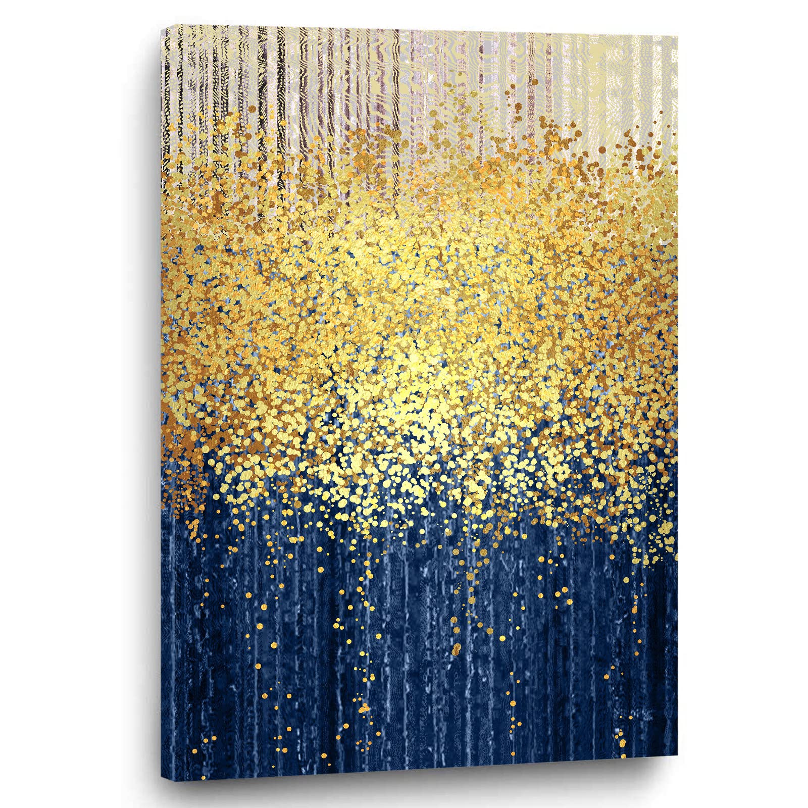 Buy Blue and Gold Abstract Canvas Wall Art Gold and Blue Pictures Wall