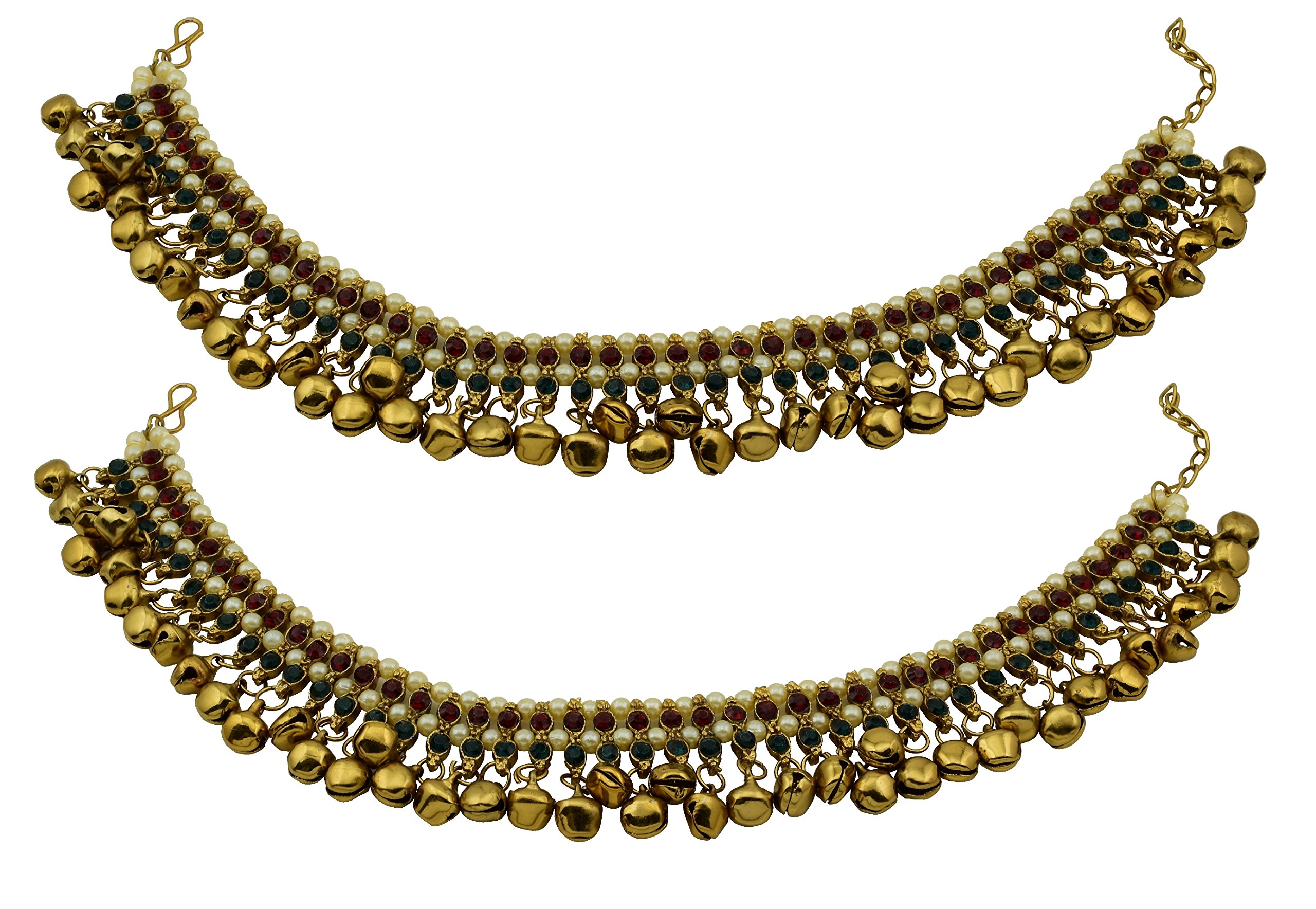 High Trendz Bollywood Style Traditional Multi Colored Pair of Payal with Ghungroos Anklet for Women and Girls (B071KP6K7L) Amazon Price History, Amazon Price Tracker