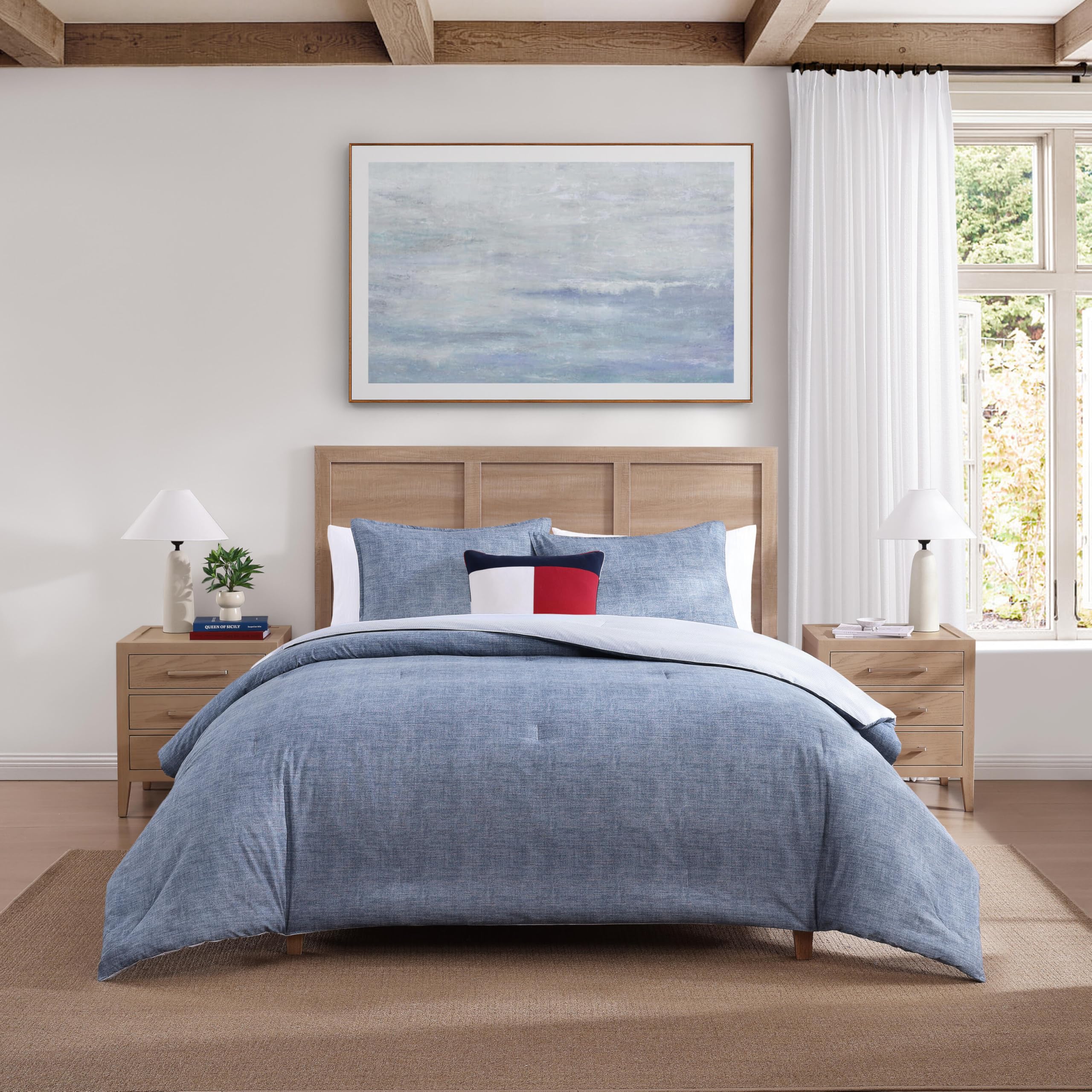 Amazon.com: Tommy Hilfiger - Full/Queen Duvet Cover Set, Textured