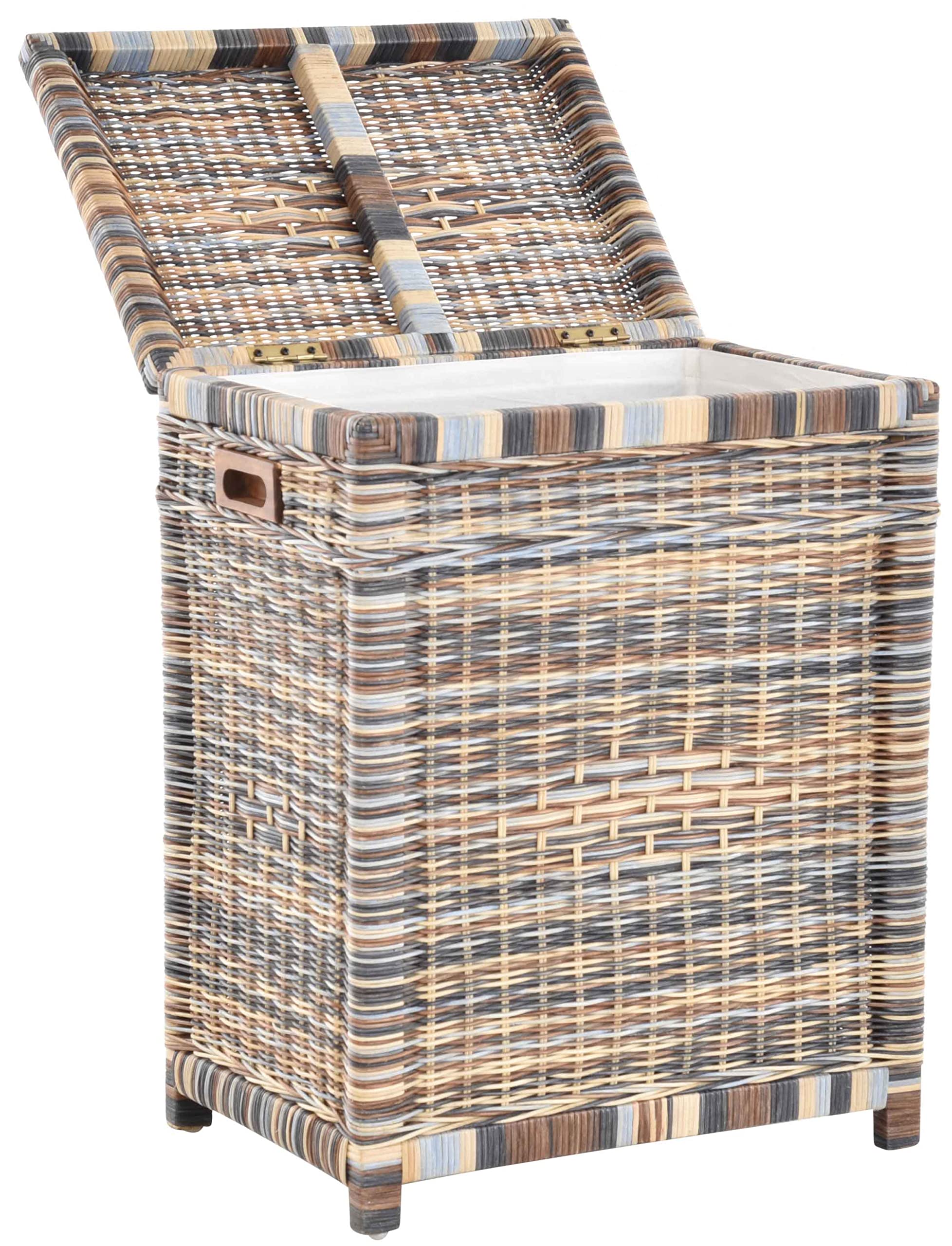 Wäschetonne/Wäschekorb aus Rattan (Mehrfarbig)