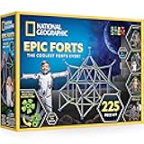 National Geographic Indoor Fort Building Kit - 225 Pieces for Creative Play, STEM Building Toys for Kids Ages 6-12, Blanket Fort (Amazon Exclusive)