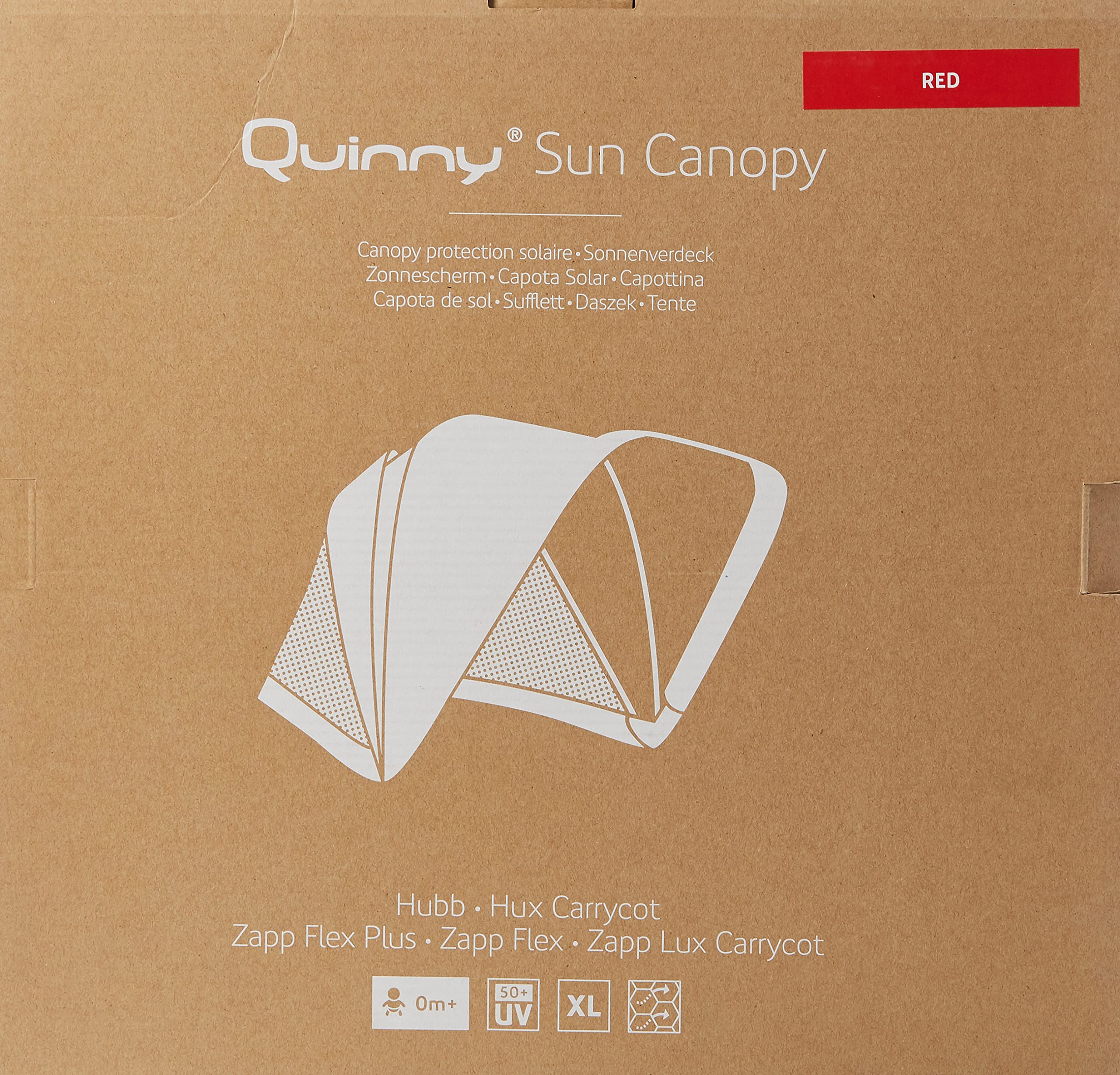 Quinny XL Hubb Sun Canopy, Red, Piece of 1